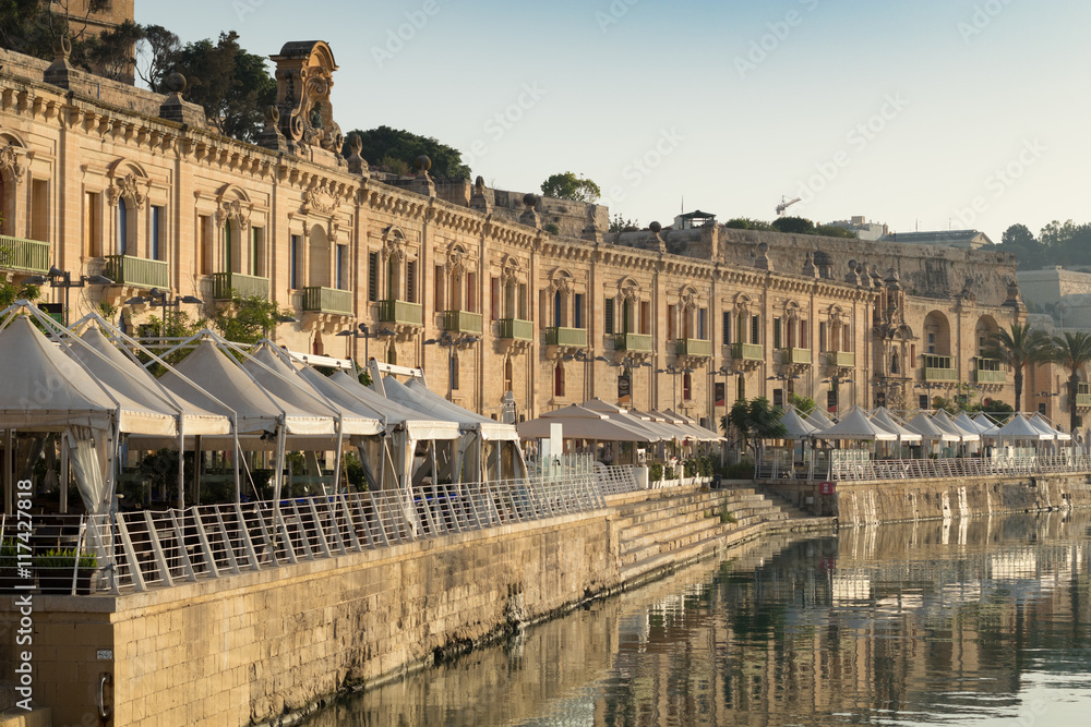 Valletta Waterfront, early summer morning