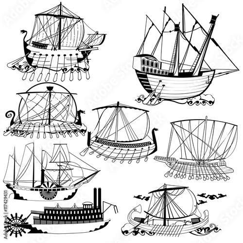 Old sailing ships