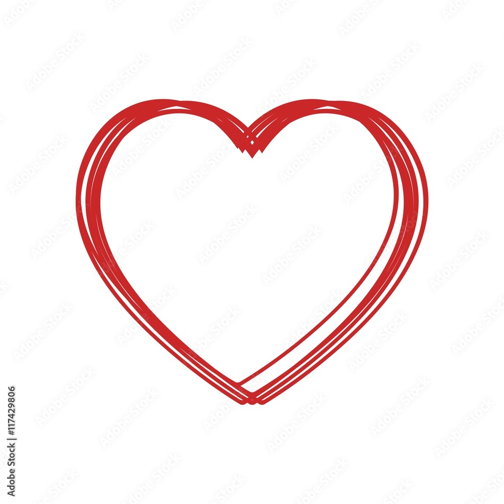 Love logo heart symbol vector