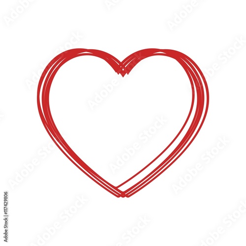Love logo heart symbol vector