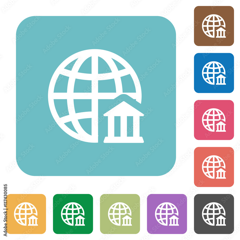 Flat internet banking icons Flat internet banking icons