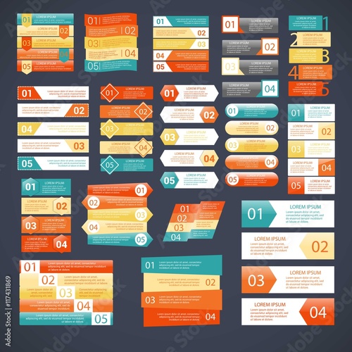 Variety of infographic banners