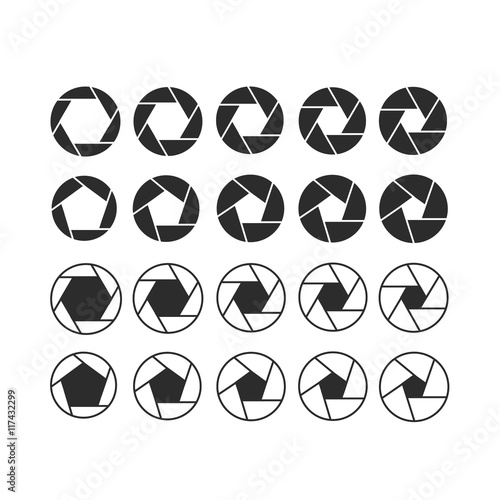 Camera shutter icons