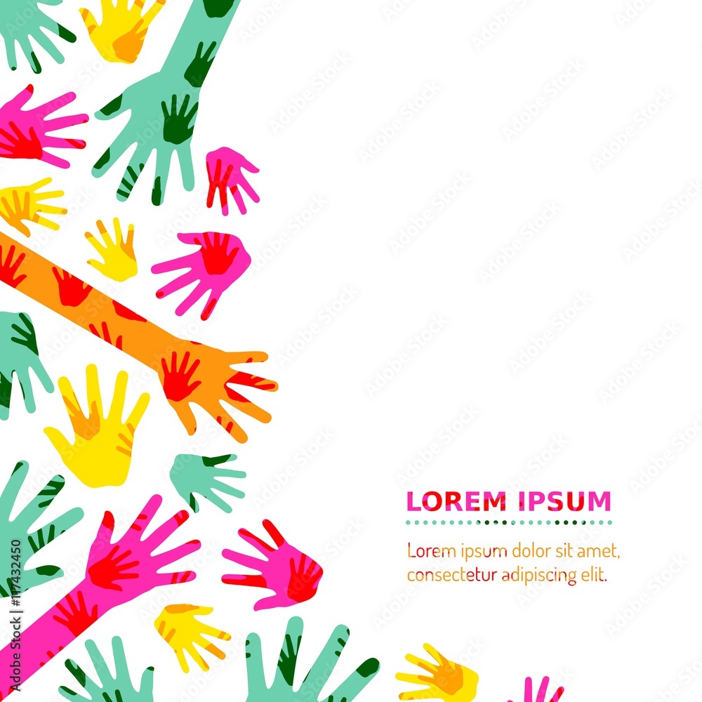 Fototapeta premium Colorful hands background