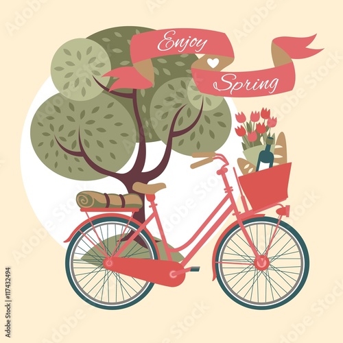 Retro bycicle for springtime