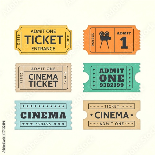 Retro cinema tickets