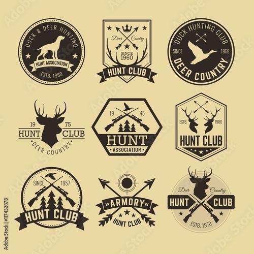 Hipster hunting badges