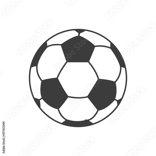 Soccer ball icon. Soccer ball Vector isolated on white background. Flat vector illustration in black. EPS 10