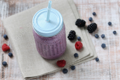 jar with smoothie