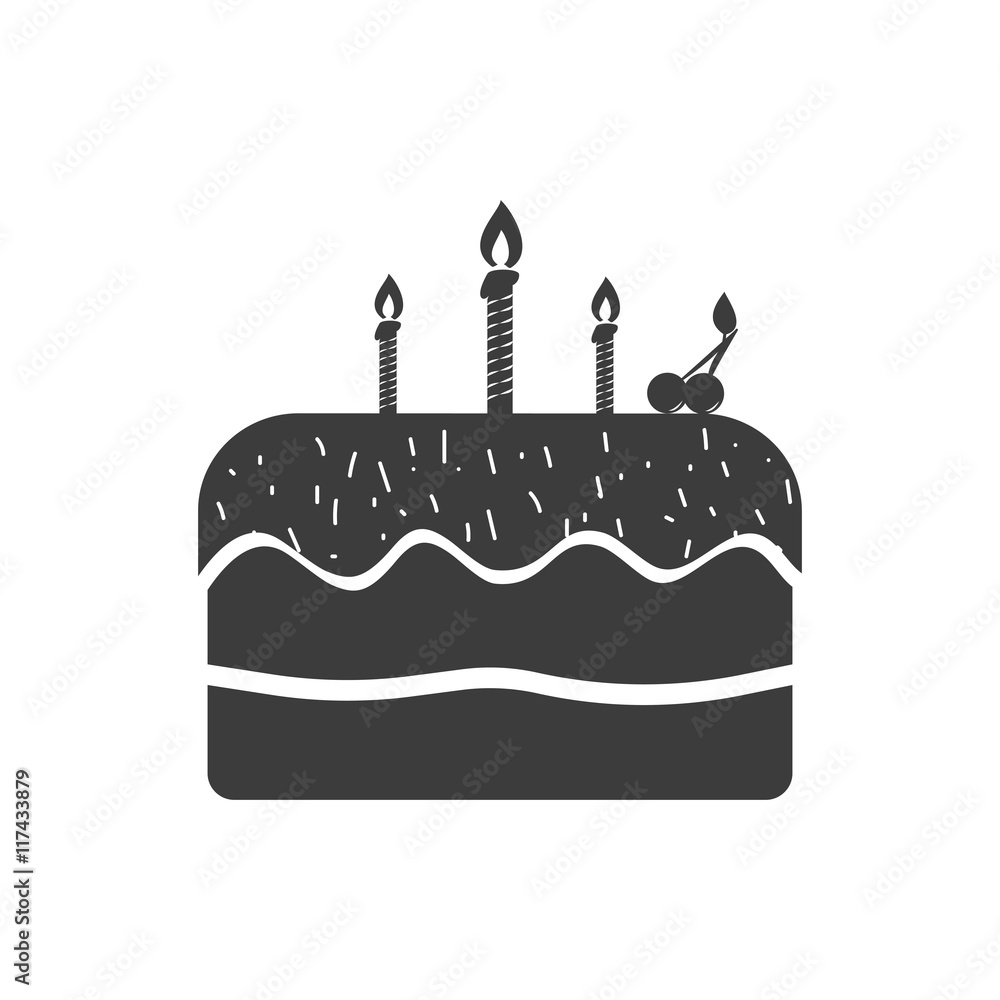 Cake icon. Cake Vector isolated on white background. Flat vector illustration in black. EPS 10 Cake icon. Cake Vector isolated on white background. Flat vector illustration in black. EPS 10