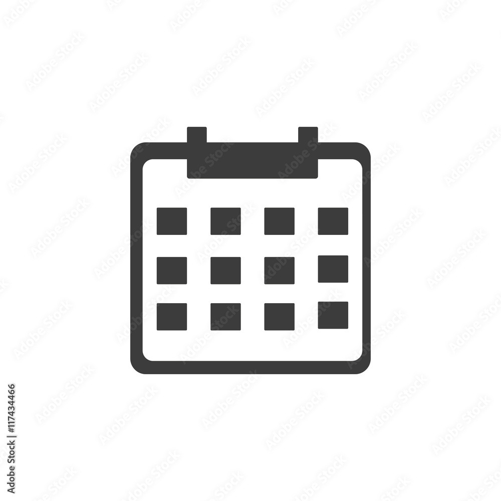 Calendar icon. Calendar Vector isolated on white background. Flat vector illustration in black. EPS 10 Calendar icon. Calendar Vector isolated on white background. Flat vector illustration in black. EPS 10