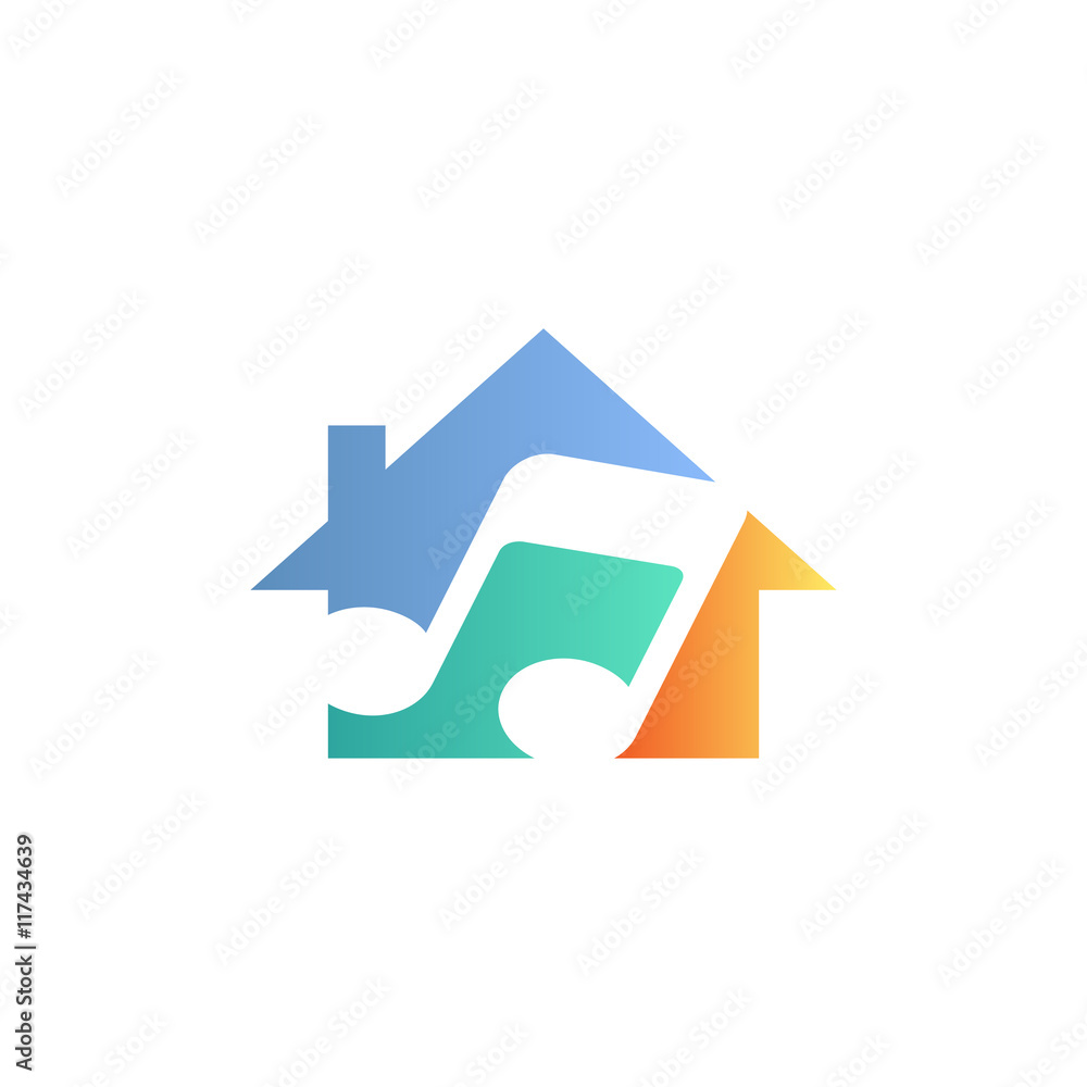 Audio Home Logo Template Design Vector Audio Home Logo Template Design Vector