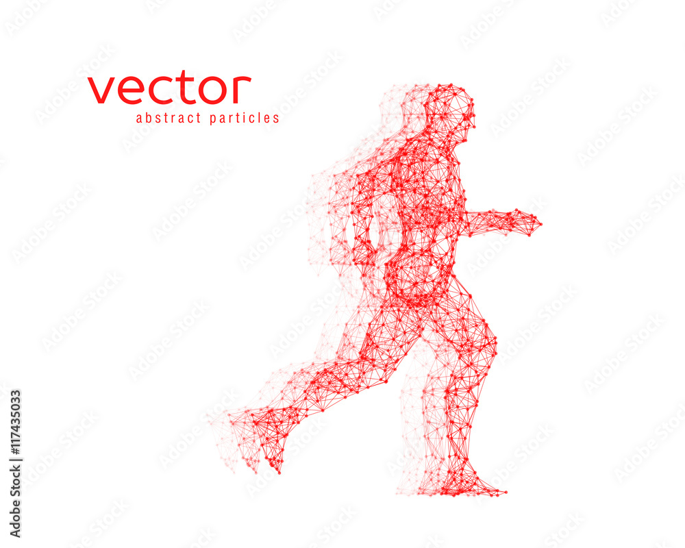 Vector illustration of running man.