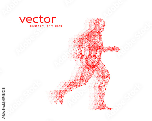 Vector illustration of running man.