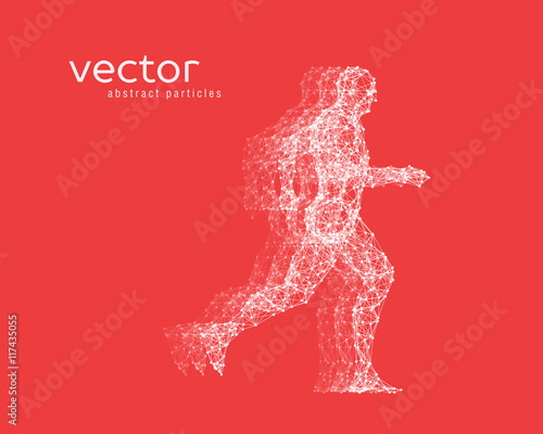 Vector illustration of running man.