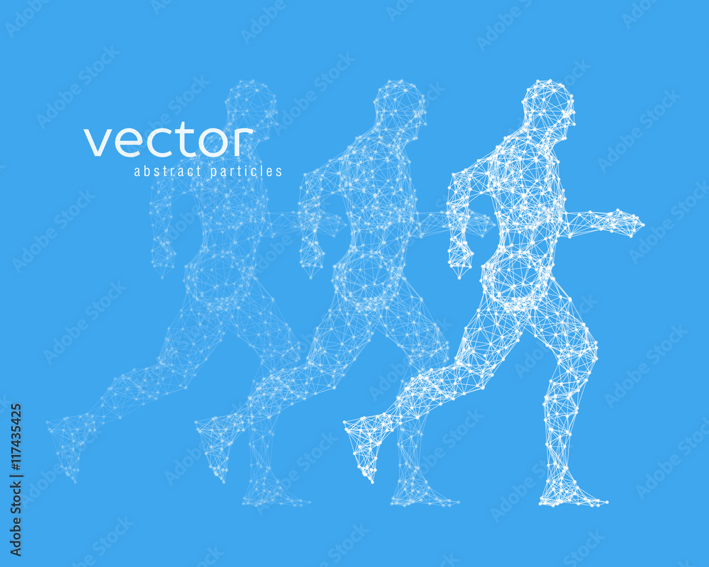 Vector illustration of running man.