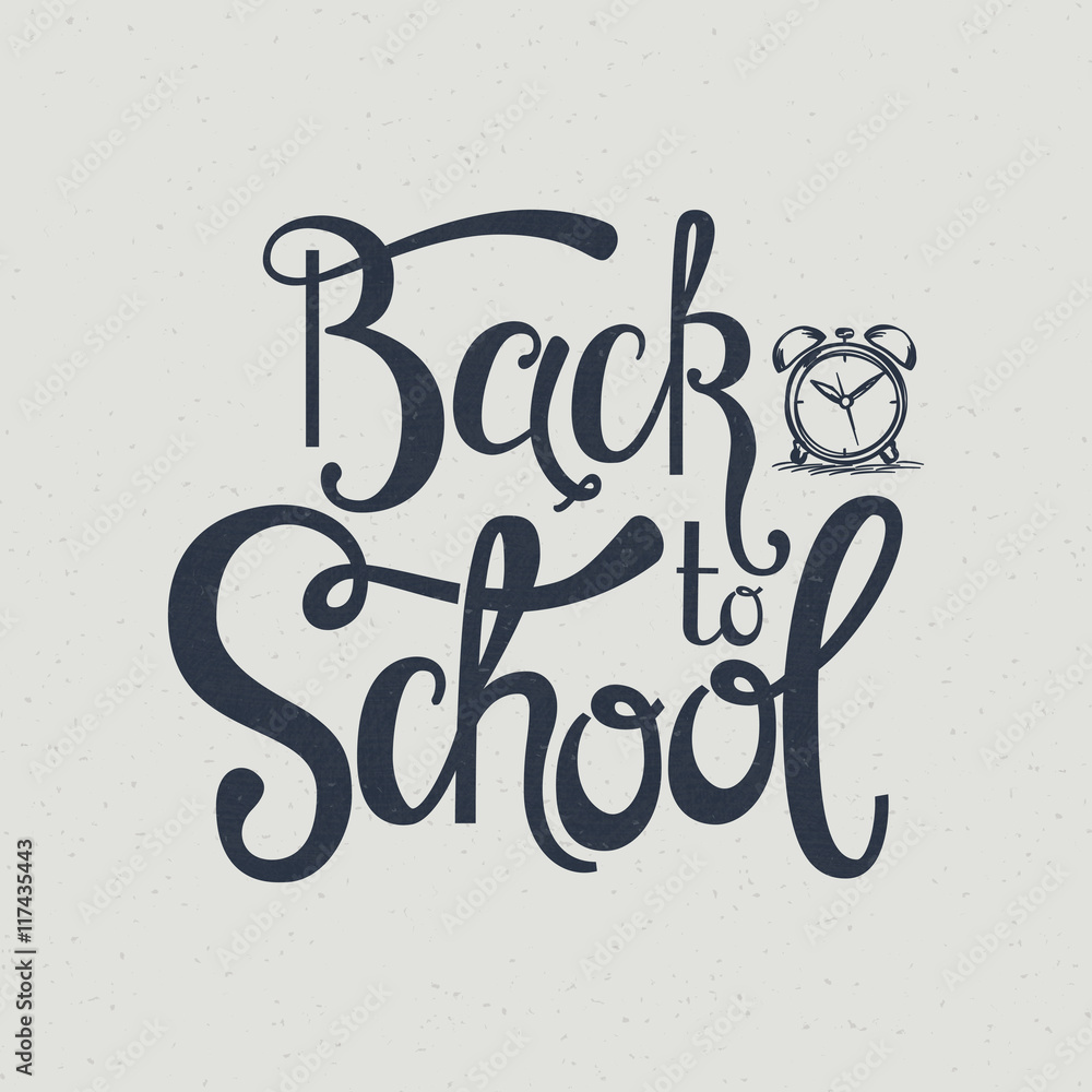Obraz premium Back to school hand lettering.