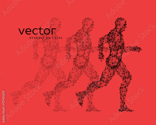 Vector illustration of running man.