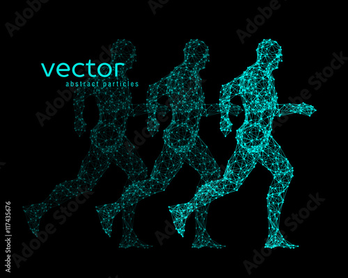 Vector illustration of running man.