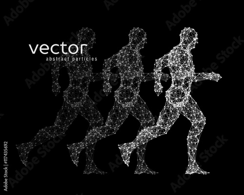 Vector illustration of running man.