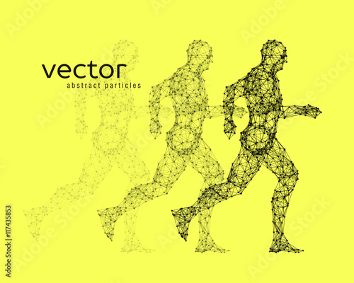 Vector illustration of running man.