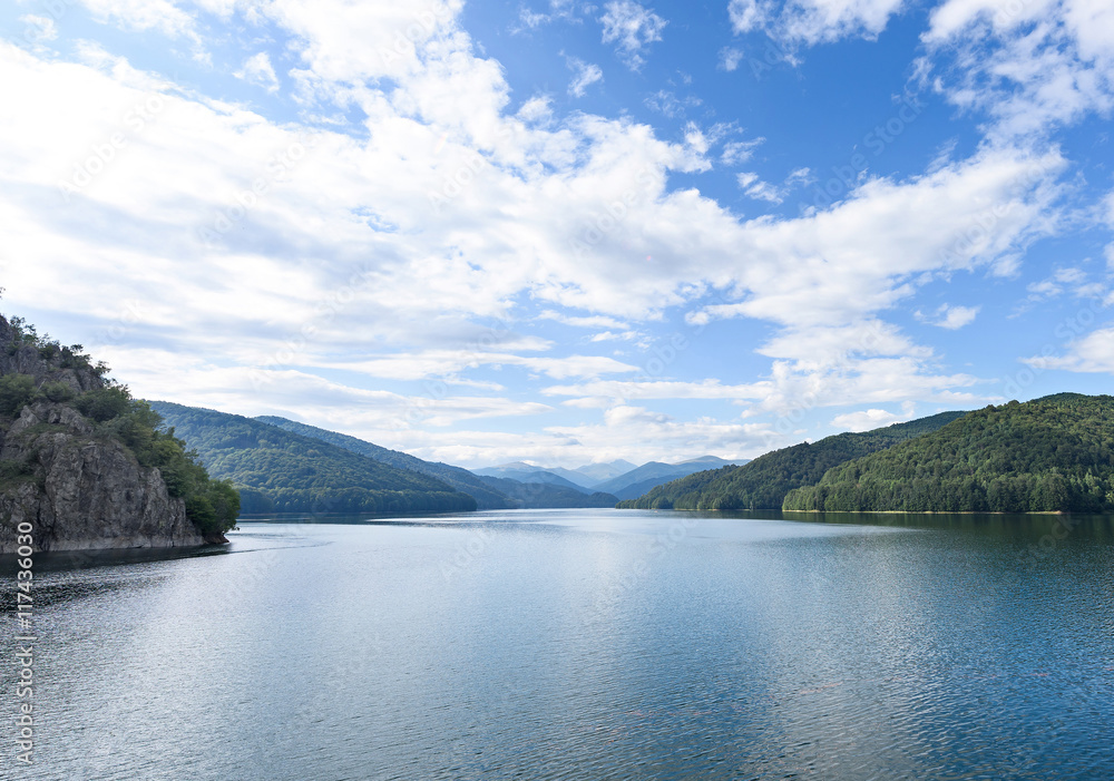 Photo of vidraru lake in fagaras mountains, Romania