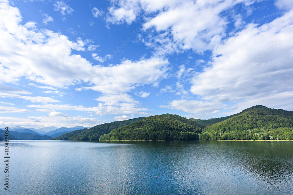 Photo of vidraru lake in fagaras mountains, Romania
