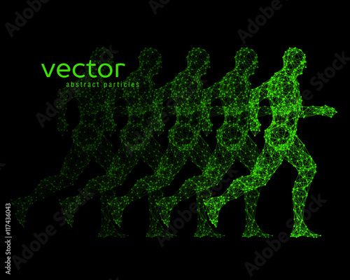 Vector illustration of running man.