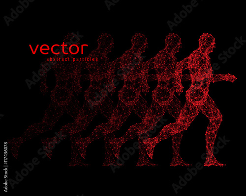 Vector illustration of running man.