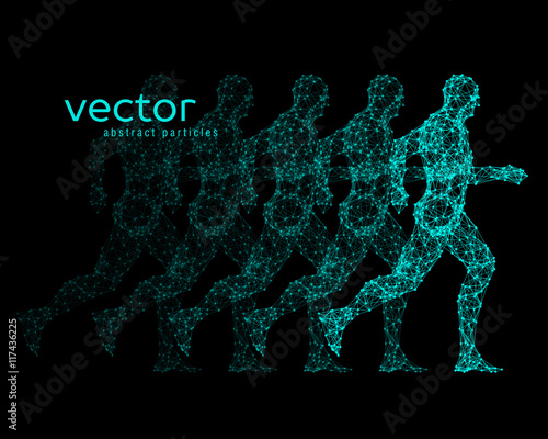 Vector illustration of running man.