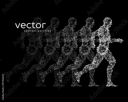 Vector illustration of running man.