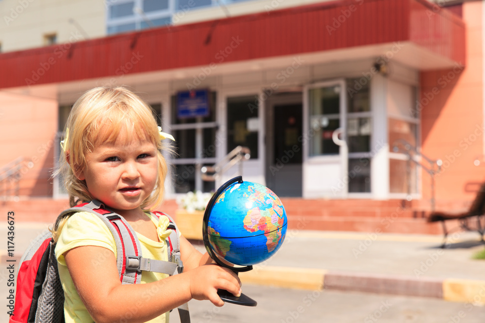 Back to school - little girl at preschool or daycare Back to school - little girl at preschool or daycare