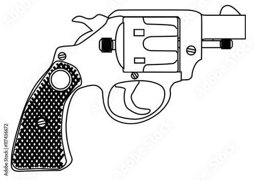 Snub Nose 45 Hand Gun