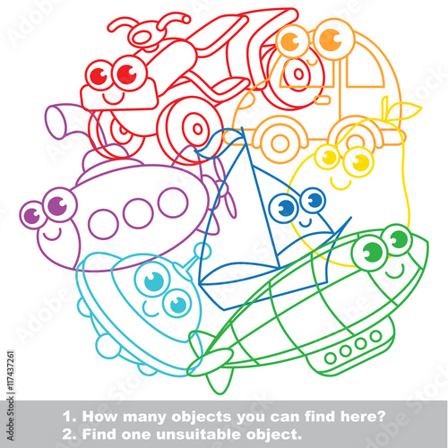 Cute toy machines mishmash set in vector.