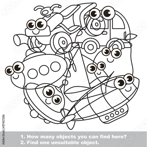 Cute toy machines mishmash set in vector.
