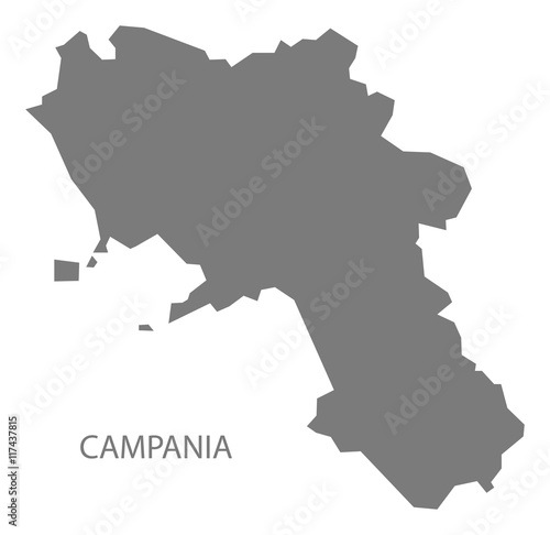 Fotografia Campania Italy Map grey