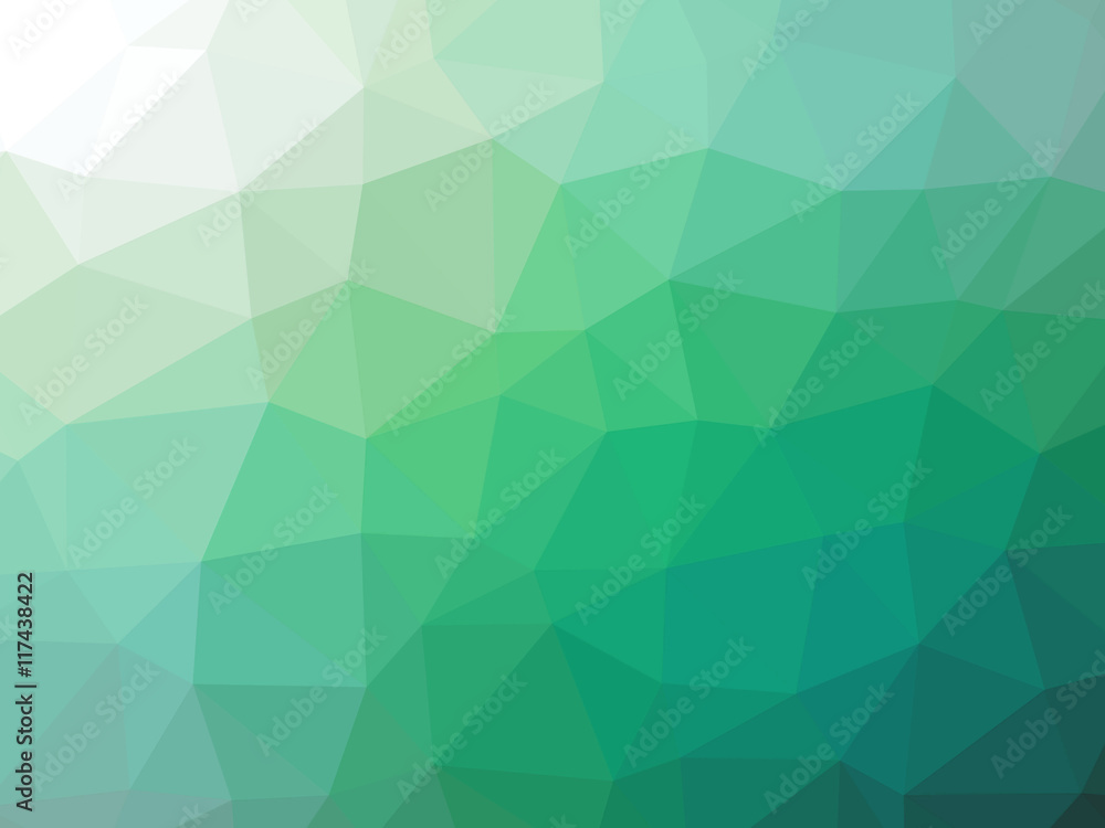 Green teal white gradient polygon shaped background Green teal white gradient polygon shaped background