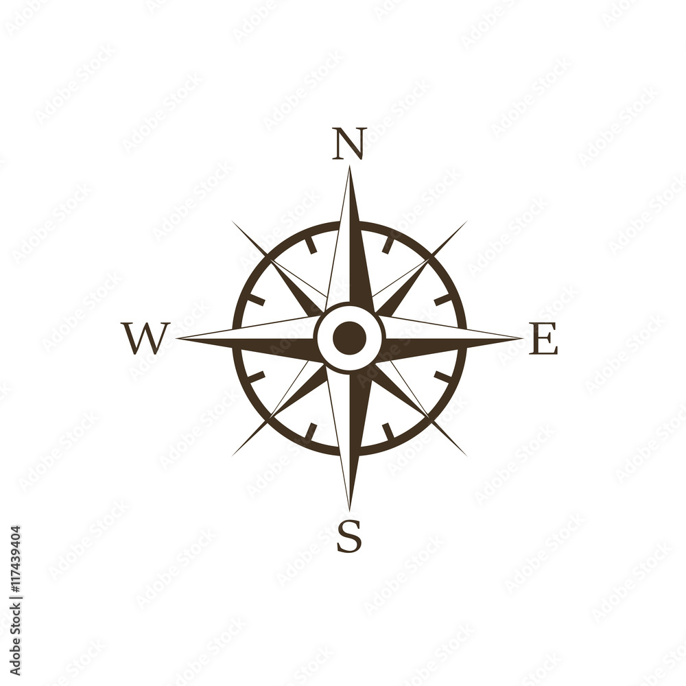 Wind rose retro design vector icon Wind rose retro design vector icon