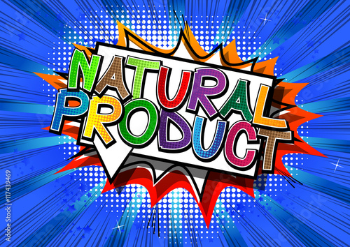 Natural Product - Comic book style word
