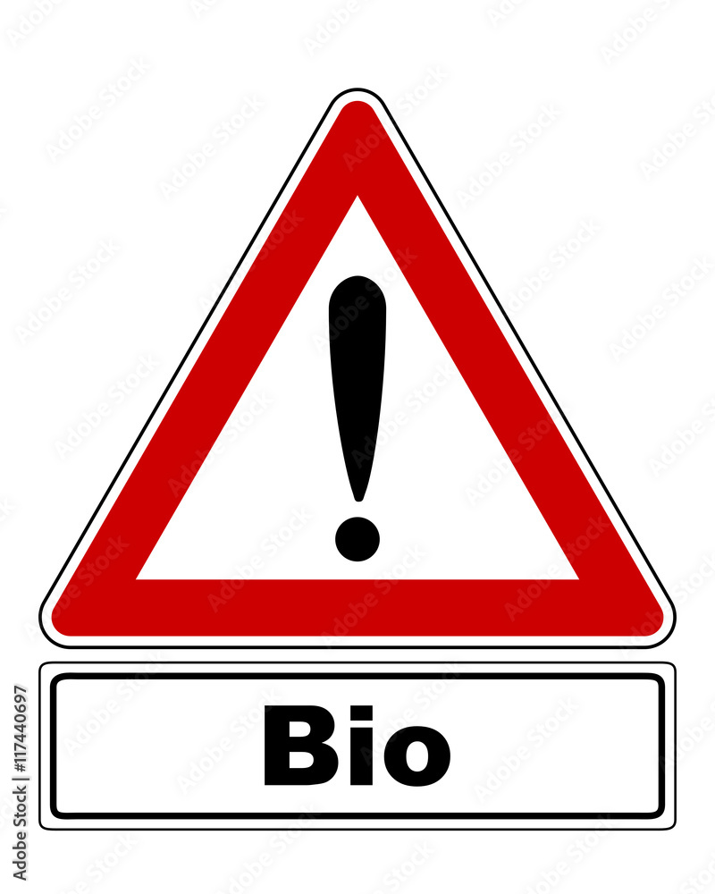 Warnschild mit Ausrufezeichen und Zusatzinformation Warnschild mit Ausrufezeichen und Zusatzinformation