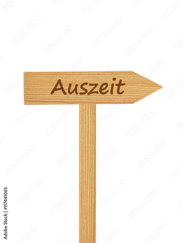 Hölzerner Pfeil auf Pfosten Hölzerner Pfeil auf Pfosten