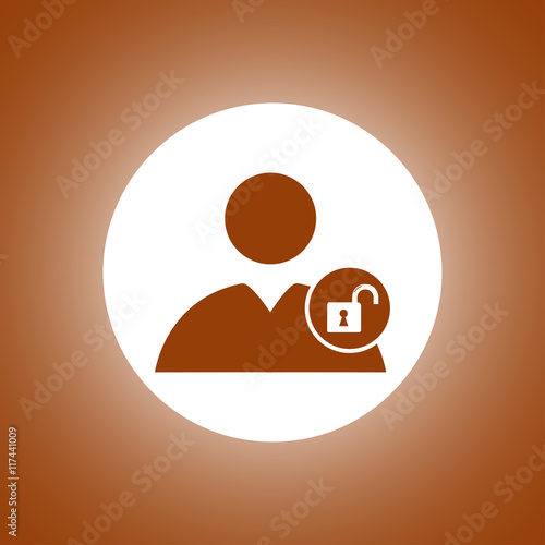 User icon, lock