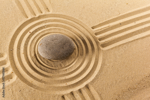 Canvas Print zen garden meditation stone background