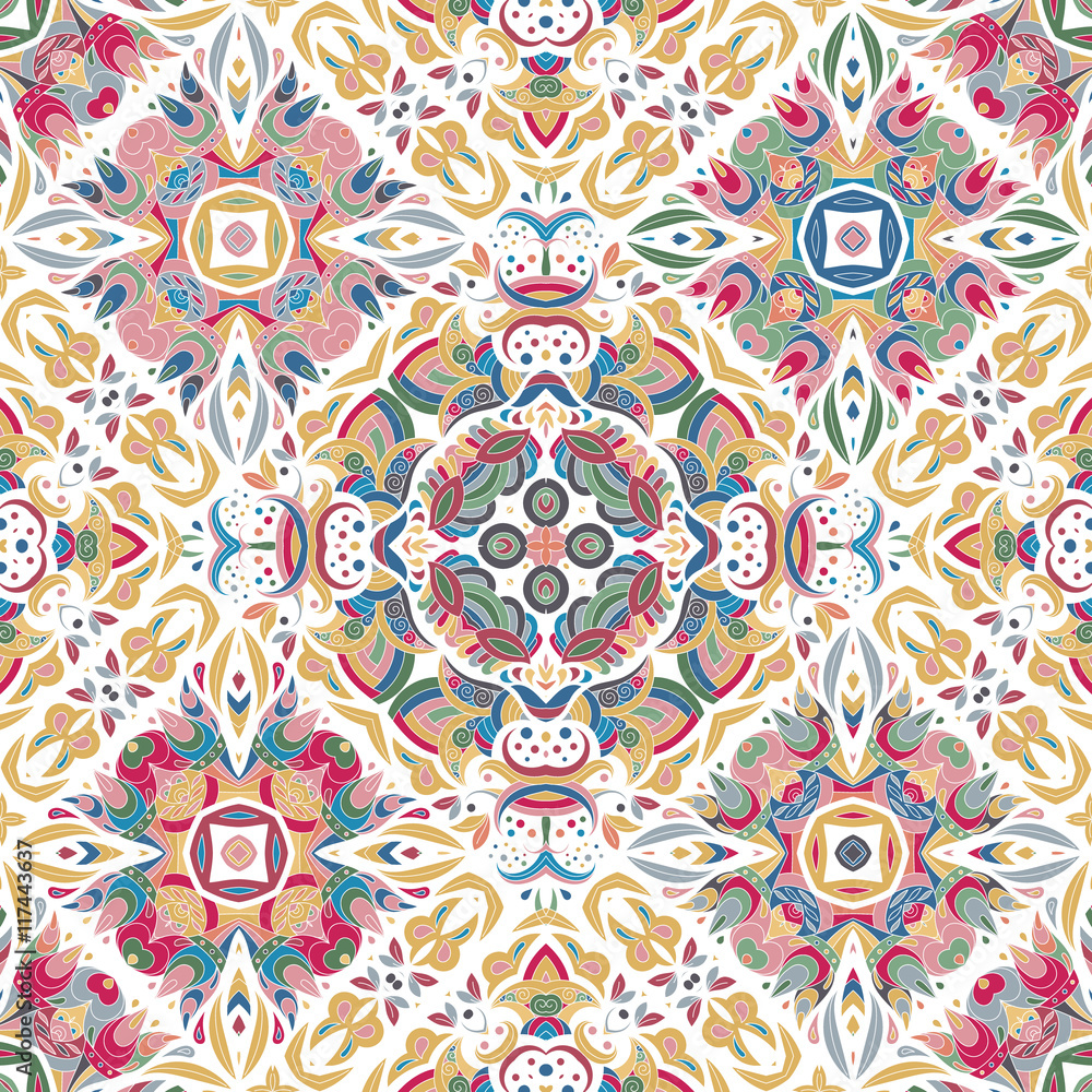 Luxury oriental tile seamless pattern. Vector Luxury oriental tile seamless pattern. Vector