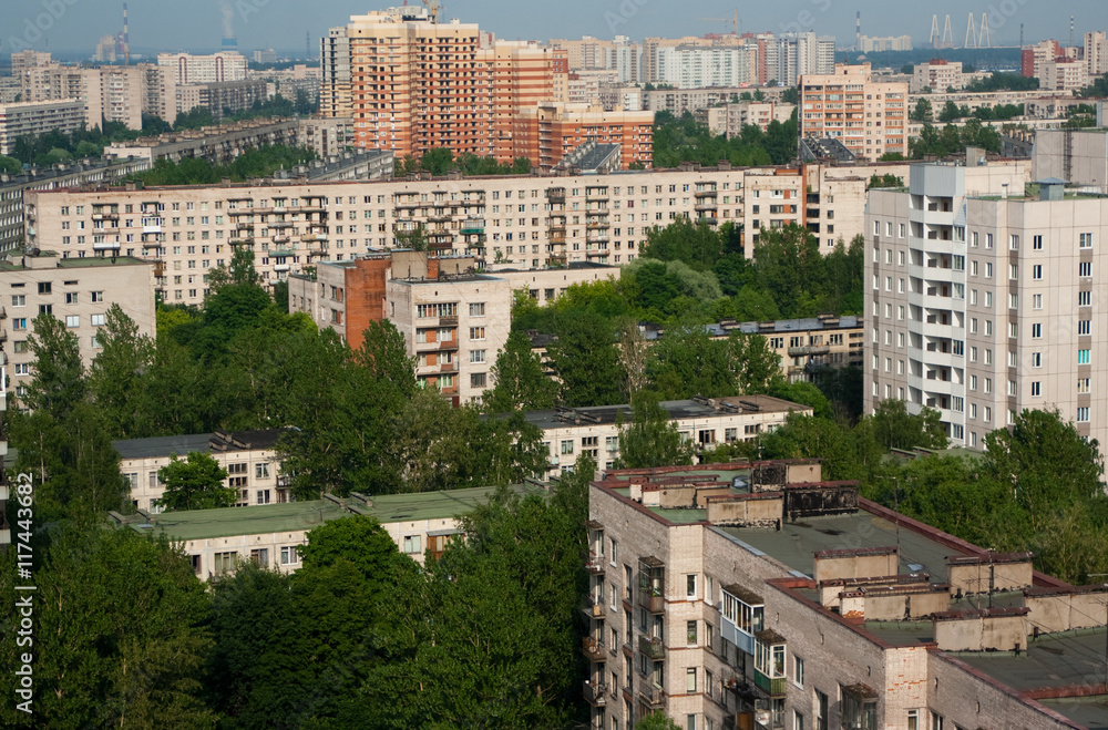 Fototapeta premium Saint Petersburg, view from the roof. Russia