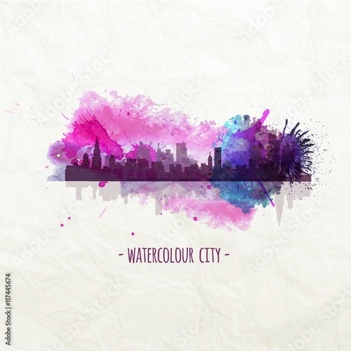 Watercolour city