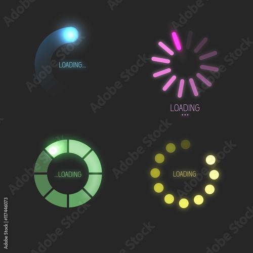 Colorful loading icons