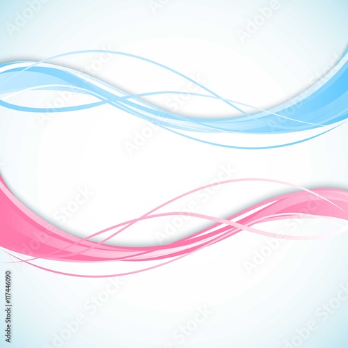 Abstract waves in pink and blue colors