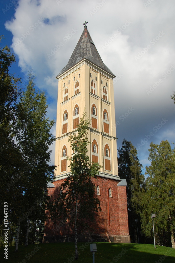 
The bell tower of the St. Mary church in Lappeenranta, Finland