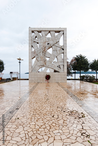 Monument of Secound World War in Rovinj, Istra, Croatia photo